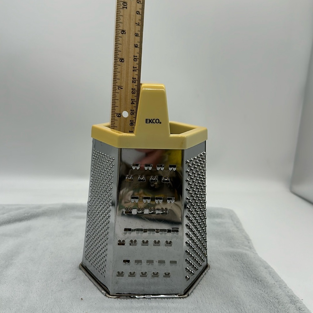 EKCO Vintage Stainless Steel 6 sided Hand-Held Kitchen Cheese Grater